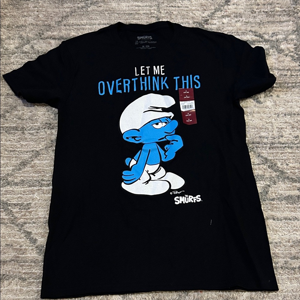 Smurfs Black and Blue Graphic Tee